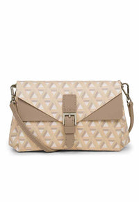 IKON CANVAS trimmed leather cross body bag