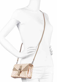 IKON CANVAS trimmed leather cross body bag