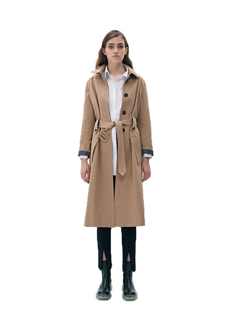 Minimalist coat with belt - M-CONZEPT