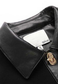 Leather-trimmed  jacket - M-CONZEPT