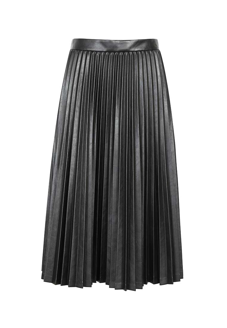 Faux leather pleated skirt - M-CONZEPT